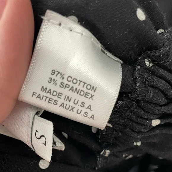 MISA Los Angeles Kayly Black Polka Dot Open Back Ruffle Cotton Crop Top Sz S. 23 - Picture 11 of 11